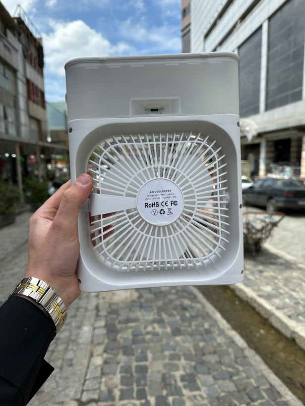 پنکه و مینی کولر شارژی رومیزی قابل حمل مدل Portable Mini Air Cooler Fan