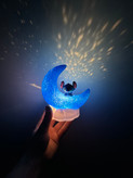 چراغ خواب هلالی طرح استیچ مدل Moonlit Night Light | نور خواب فانتزی صورتی و آبی