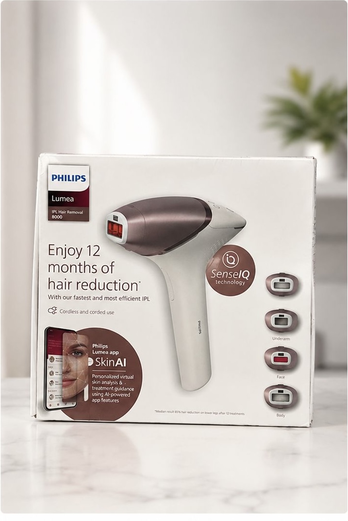 دستگاه لیزر خانگی فیلیپس لومیا سری 8000 مدل IPL Hair Removal 8000 با فناوری SenseIQ