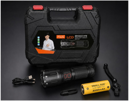 چراغ قوه شارژی اسمال سان مدل ZY-T275 به همراه کیف حمل ضدضربه