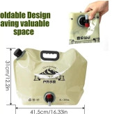گالن آب تاشو ۸ لیتری OUTDOOR WATER BAG مدل G-80 | مخزن آب کمپینگ و طبیعتگردی