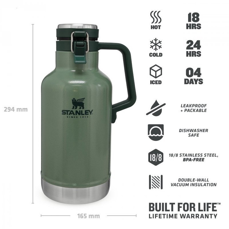 فلاسک استنلی مدل Classic Easy-Pour Growler ظرفیت۱.۹لیتری(اصل)