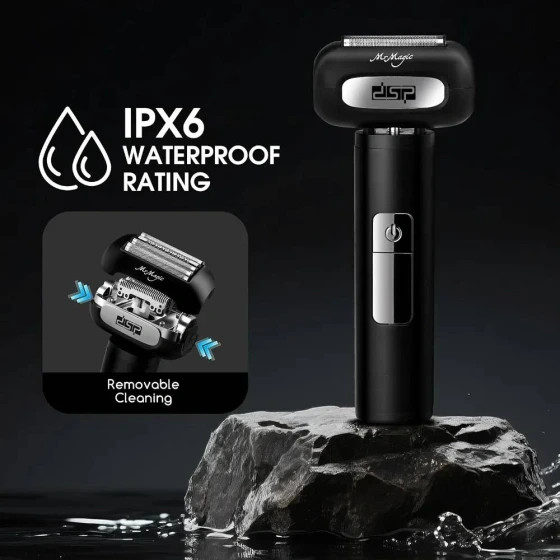 شیور و ریش تراش DSP مدل 60665U چهار تیغه | ضد آب IPX6، باتری 1200mAh و نمایشگر دیجیتال