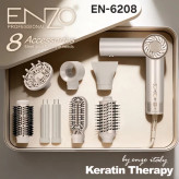 سشوار طرح دایسون انزو مدل ENZO EN-6208 هشت کاره با 8 سری | سشوار و حالتدهنده مو